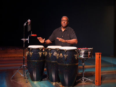 Greg at the congas